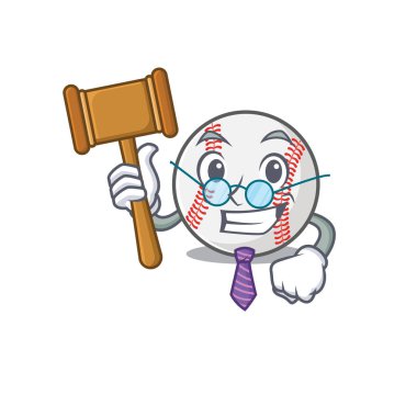 Yargıç şekilli maskotu olan çizgi film beyzbolu
