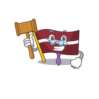 Yargıç Letonya 'nın maskotlu bayrağı