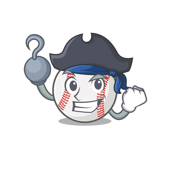 Cartoon baseball z w postaci pirata — Wektor stockowy