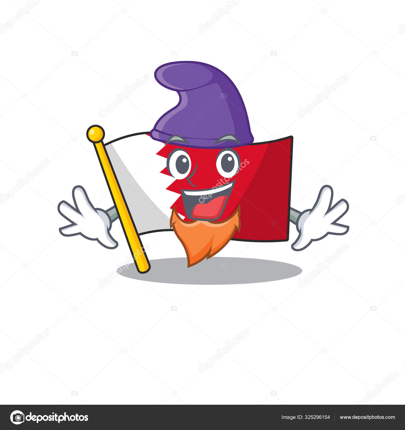 Download Bahrain Flag Cartoon Background