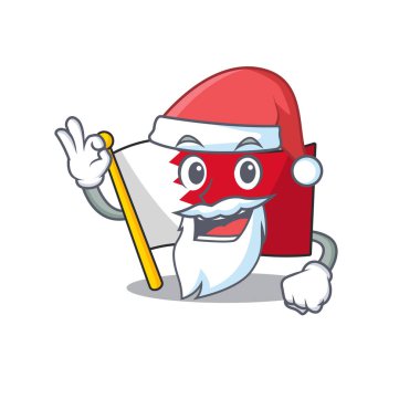 Çizgi film bayrağı bahreyn, Noel Baba karakterinde izole edilmiş.