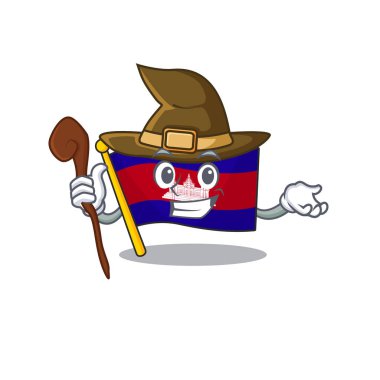 Çizgi film bayrağı Letonya karakter cadısında izole edildi