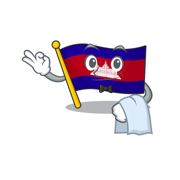 Cartoon vlag latvia geïsoleerd in karakter ober — Stockvector