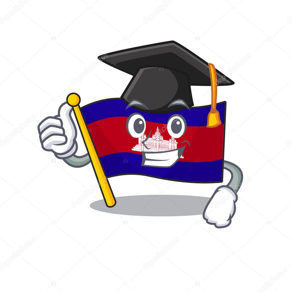 Graduation Hat Cartoon Flag Cambodia In With Mascot Vector Illustration Premium Vector In Adobe Illustrator Ai Ai Format Encapsulated Postscript Eps Eps Format