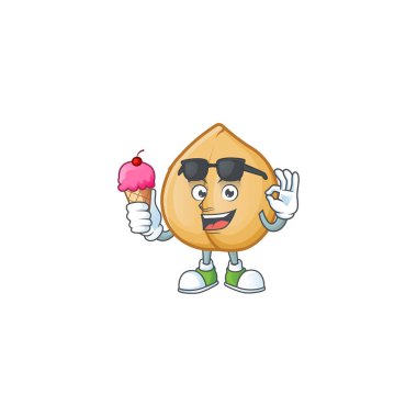 Dondurmalı nohut sunan maskot karakter.