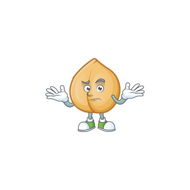 Süper Havalı Sırıtan Nohut Maskot Çizgi Film Tarzı