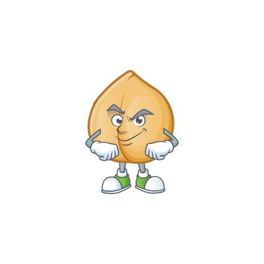 Nohut maskotu çizgi film stili sırıtan yüzlü