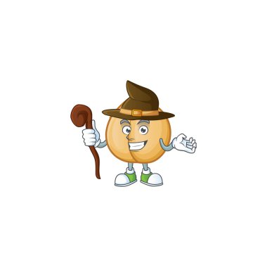 Mutlu Cadılar Bayramı Cadı Nohut Karikatür Karakteri