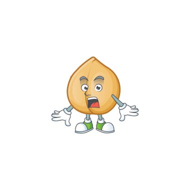 Şaşırmış nohut suratlı çizgi film stili