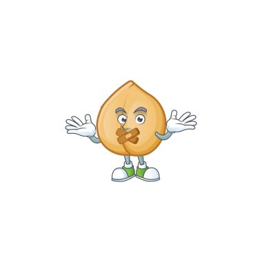 Nohut maskotu karakter stili sessiz jest yapıyor