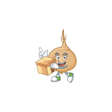 Süper komik jicama çizgi film karakteri tarzıyla