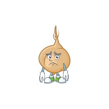 Jicama Çizgi Film karakteri korkmuş yüz ifadesi sergiliyor