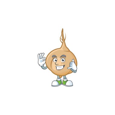 Bana sevimli jicama maskot stili de.