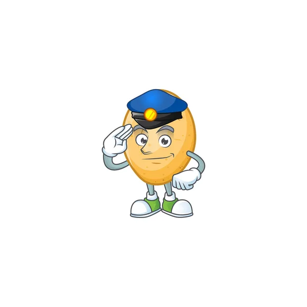Картофель в образе офицера полиции — стоковый вектор