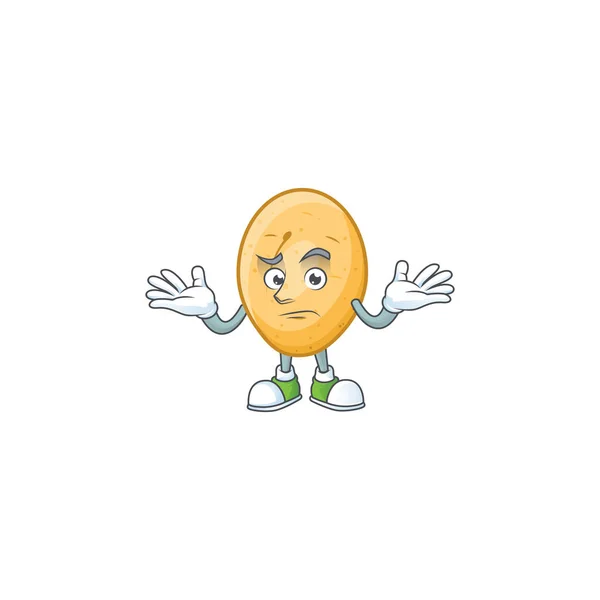 马铃薯吉祥物卡通风格的冷笑 — 图库矢量图片
