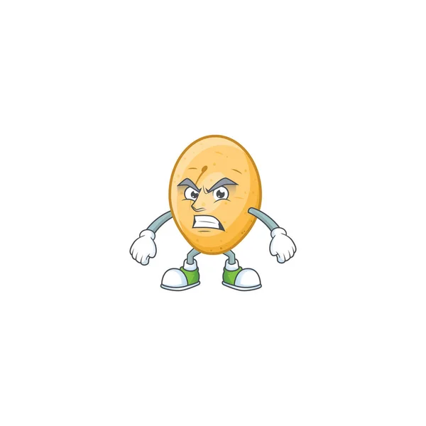 Imagen del personaje de dibujos animados de papa con la cara enojada — Archivo Imágenes Vectoriales