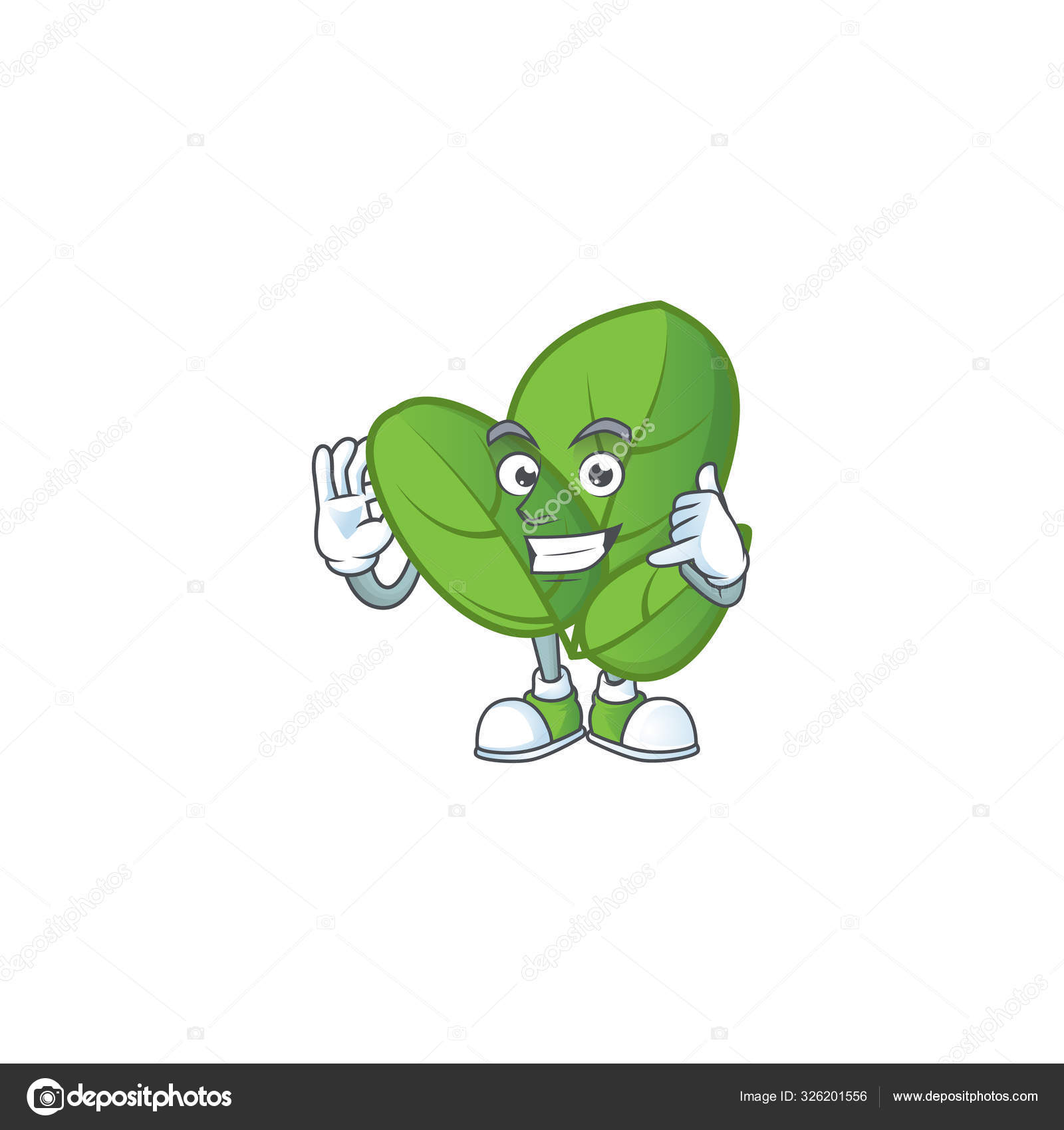 Nennen Sie Mich Coole Basilikum Zeichentrickfigur Design Vektorgrafik Lizenzfreie Grafiken C Kongvector 326201556 Depositphotos