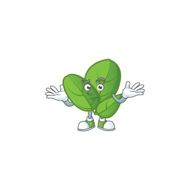 Fesleğen maskot tarzının serin sırıtışı