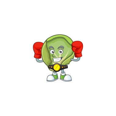 Komik Yüz Boksu Brüksel lahanası çizgi film karakteri tasarımı