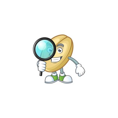 Akıllı Tek göz, fasulye parçalı dedektif çizgi film karakteri tasarımı.