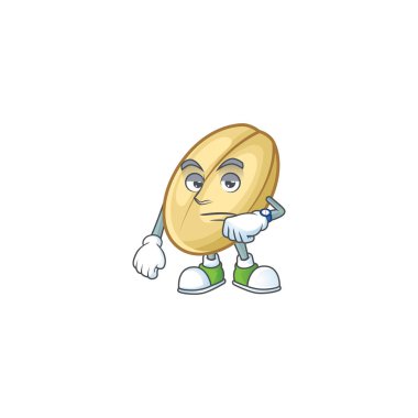 Karikatür maskot stili tasarımda bölünmüş fasulye resmi