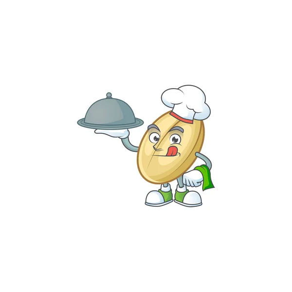 Симпатичный шеф-повар в шляпе и с карикатурным дизайном — стоковый вектор