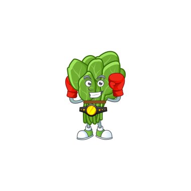 Komik Yüz Boks Ispanak çizgi film karakteri tasarımı