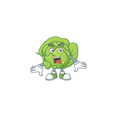 Karikatür maskot tasarımında sürpriz lahana hareketi