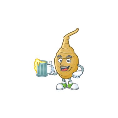 Mutlu yüz Kudüs enginarı Bir bardak birayla