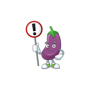 Patlıcan maskotu eline işaret ver.