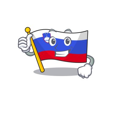 Baş parmaklı Slovenia çizgi filmi.