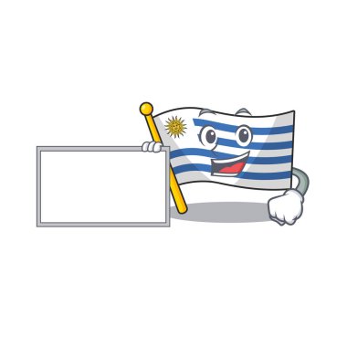 Maskotlu uruguay bayrağıyla