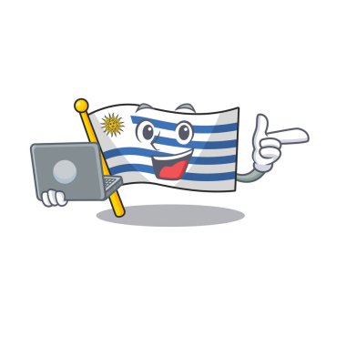Maskotlu Uruguay dizüstü bilgisayarını getir.