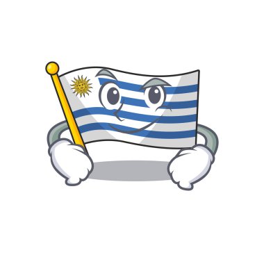 Uruguay çizgi filmi karakteri sırıtıyor.