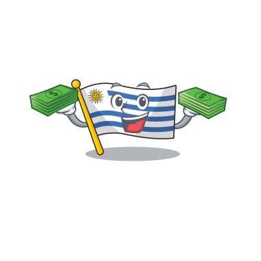 İçinde para olan bayrak uruguay çizgi filmi