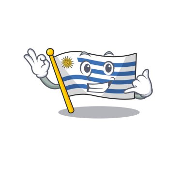 Maskot bayrağı Uruguay ile Bana karakter deyin