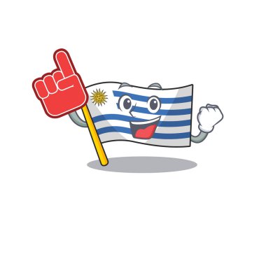Köpük parmaklı uruguay maskotu.