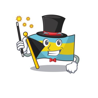 Maskot bayrağı Bahamalar sihirbaz karakteriyle