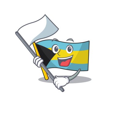 Bayrak taşıyan maskotlar bayrak karakteri