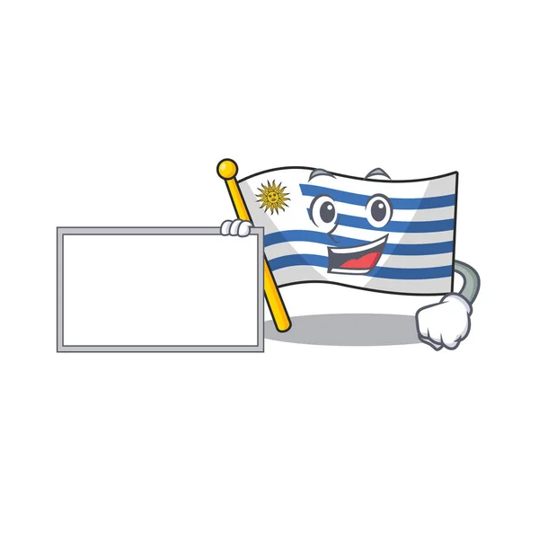 A fórumon rajzfilm zászló uruguay a kabala — Stock Vector