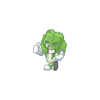 Hindibanın çizgi film karakteri başparmaklarını kaldırıyor.