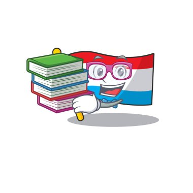 Lüksemburg çizgi film yıldızı. Karakter öğrencisinin getirdiği kitap.