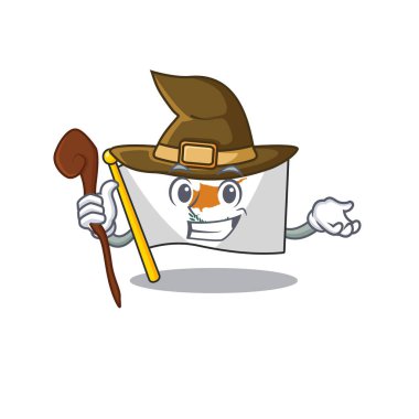 Cadılar bayrağınız kutlu olsun. Cadı çizgi film stili.