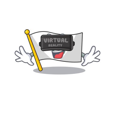 Sanal gerçeklik kulaklığındaki havalı bayrak cythe karakteri