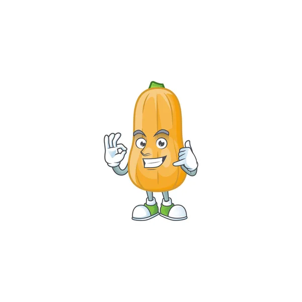 Nazwij mnie cool butternut squash postać z kreskówki — Wektor stockowy