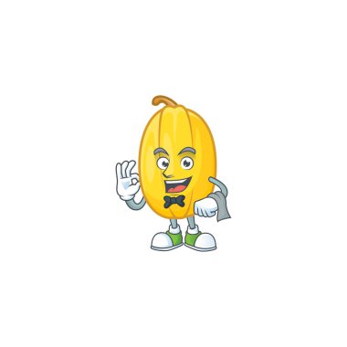 Garson olarak spagetti kabağı çizgi film karakteri