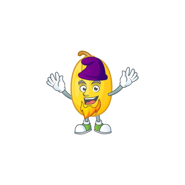 Spaghetti squash mascot cartoon style as an Elf — Stock Vector
