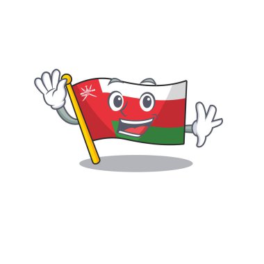 Kocaman gülümse Umman El sallayan çizgi film karakteri