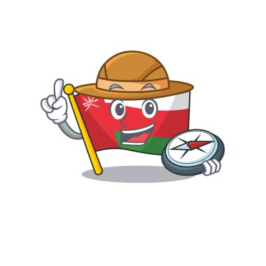 Kâşif Umman çizgi film karakteri pusula tutuyor.