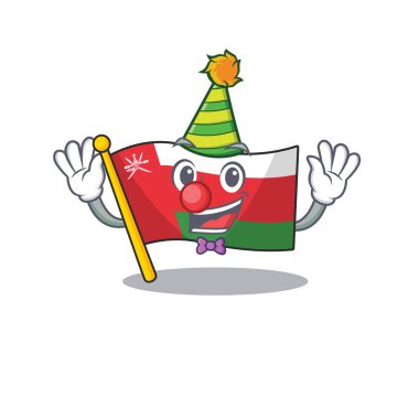 Çizgi film bayrağıyla sırıtış Maskotla paraguay